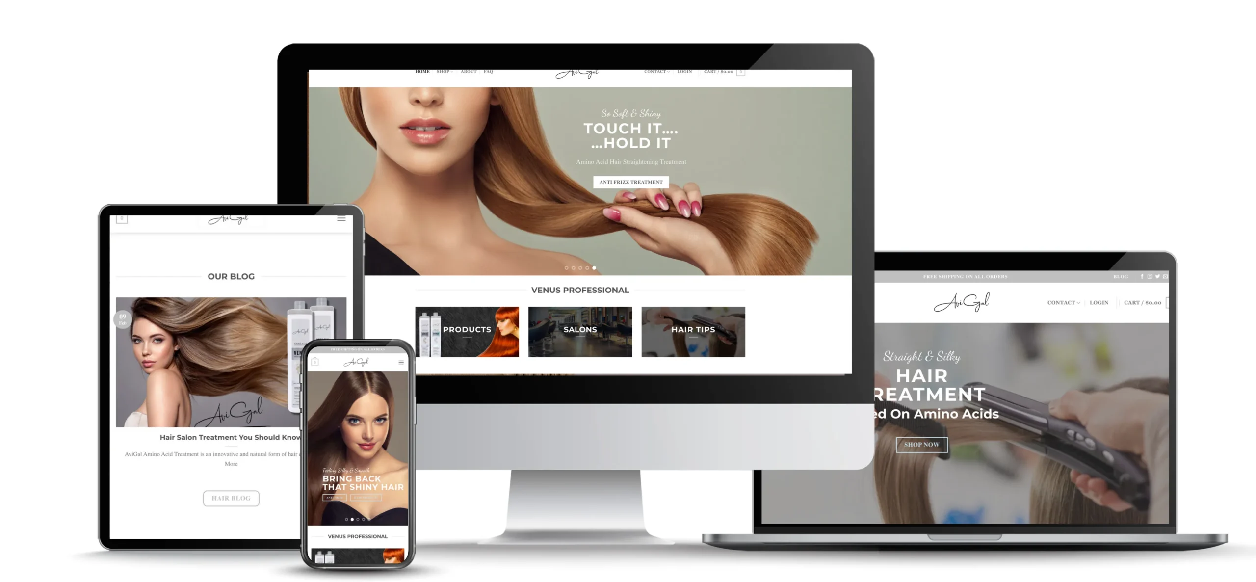 Website Design & Development for Hair Care Brand Top Banner