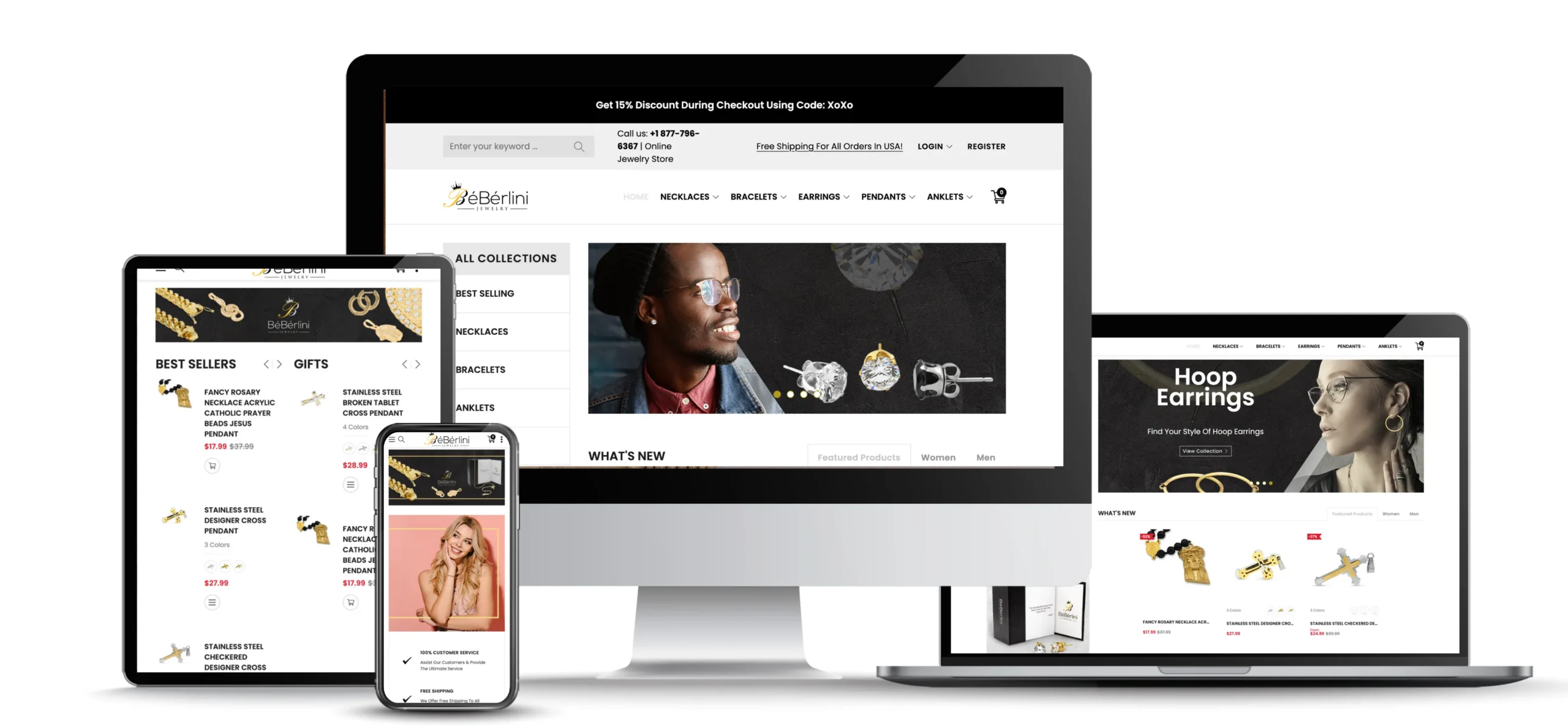 E-Commerce Website Design & Development for Jewelry Brand Top Banner