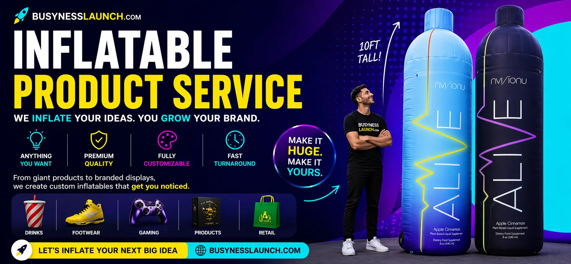 Inflatable Product Display Event Marketing Top Banner