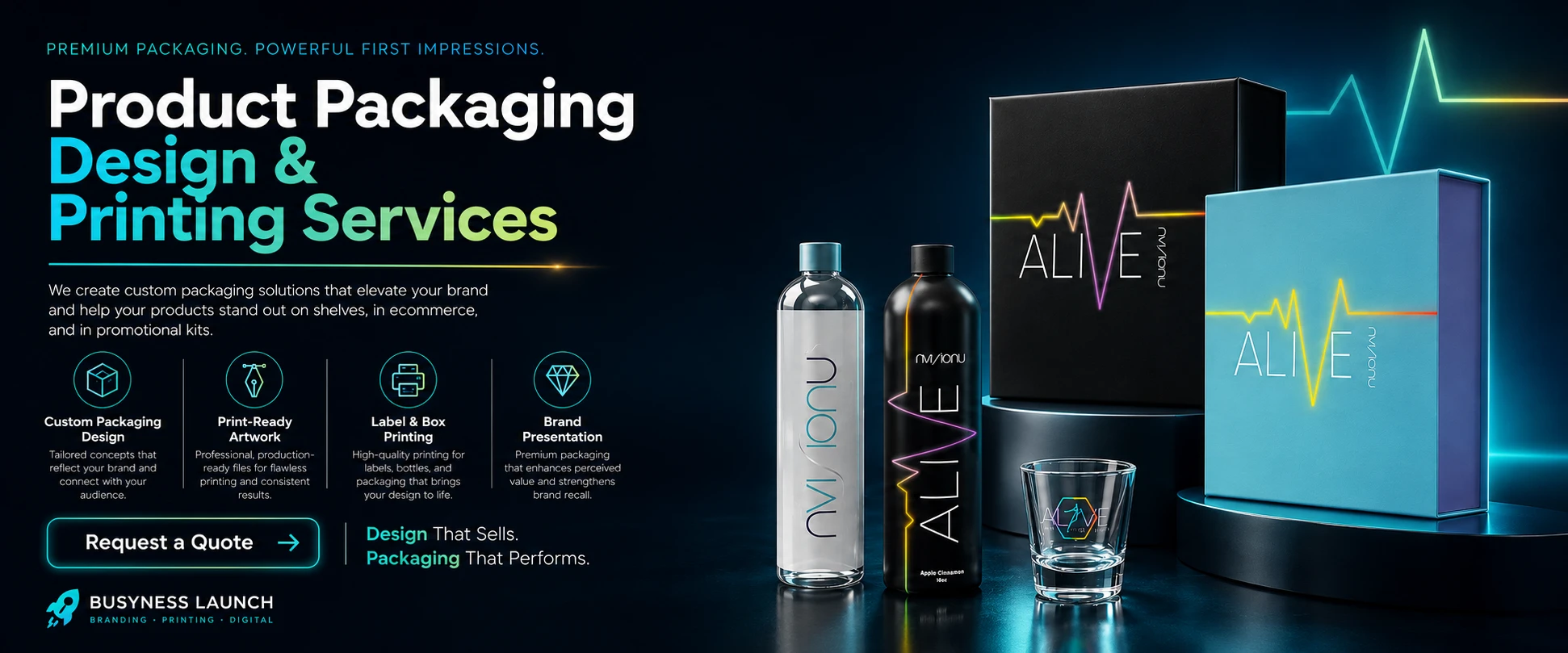 Product Packaging Design and Printing Top Banner